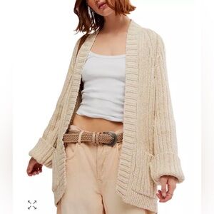 Free People Blossom Open Front Cardigan, XL NWOT